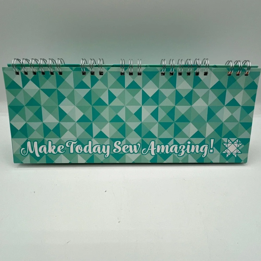 Missouri Star Quilt  Sewing Perpetual Flip Desk Calendar Day Date Decor 10 Inch
